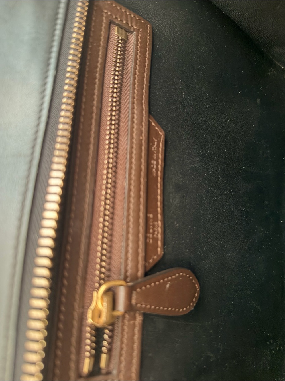 Celine Multicolor Blue Navy Tan Small Luggage Tote - Picture 4 of 4